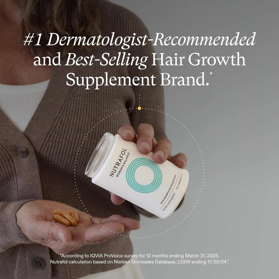 Nutrafol Women's Balance Hair Growth Supplements, Ages 45 and Up, Clinically Pro